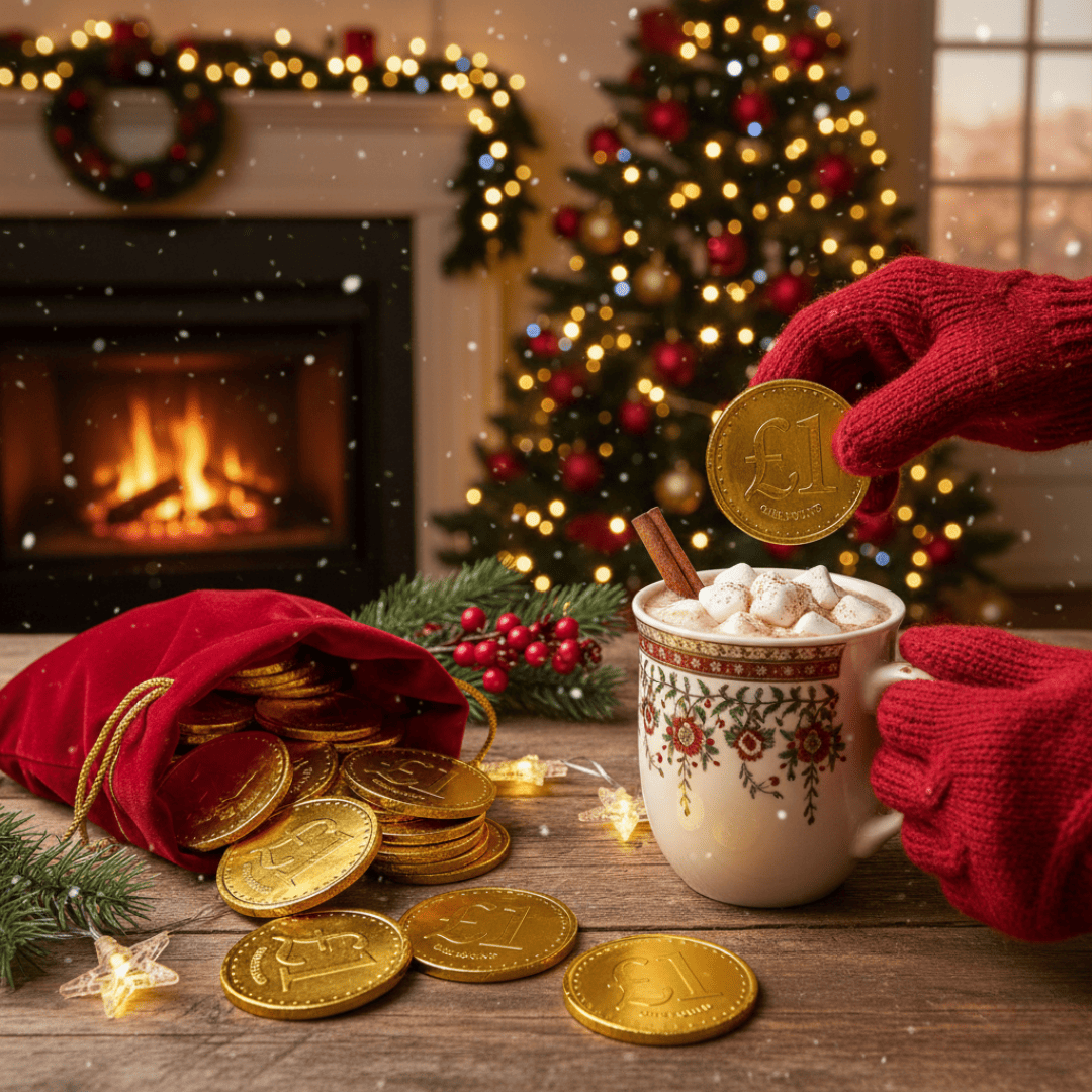 NEW LARGE Chocolate Gold Coins: The Festive Treasure Every Christmas Deserves