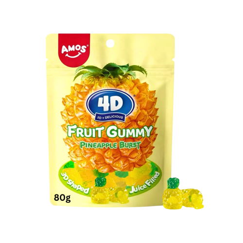 Amos 4D Gummy Pineapple Burst 24x80g