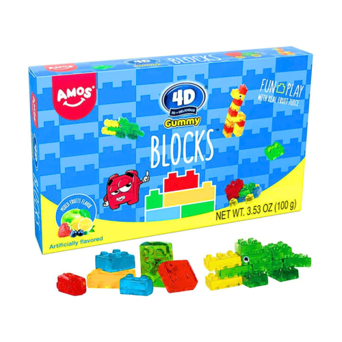 Amos 4D Gummy Blocks Theatre Box 12x100g