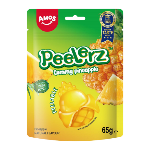 Amos Peelerz Gummy Pineapple Peg Bag 12x65g