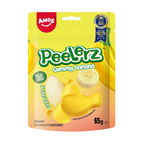 Amos Peelerz Gummy Banana Peg Bag 12x65g