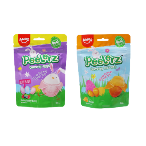 Amos Peelerz Carrots and Eggs 24x65g