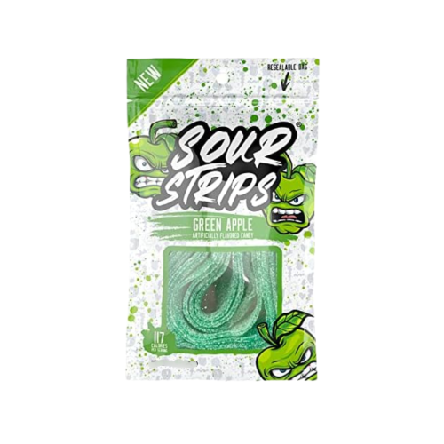 Sour Strips Green Apple 12x85g