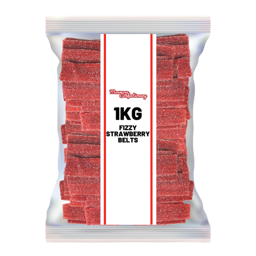 Fizzy Strawberry Belts 1kg