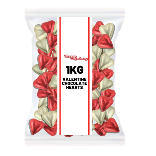 Valentines Chocolate Hearts 1kg