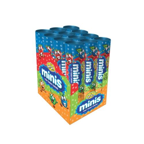 Jojos Mini Crunchy Chew Round Tube 12x80g