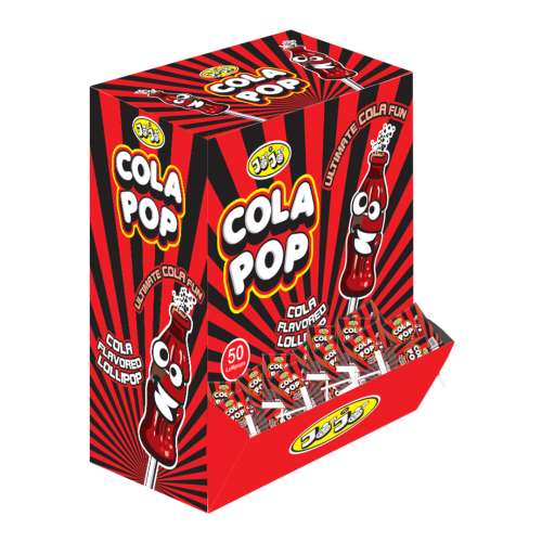 Jojos Cola Bottle Pop Lollipop Dropdown Box 50x12g