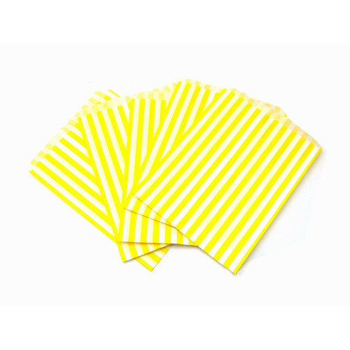 Yellow Candy Stripe Bags 5 X 7 Inch 1000 Pieces