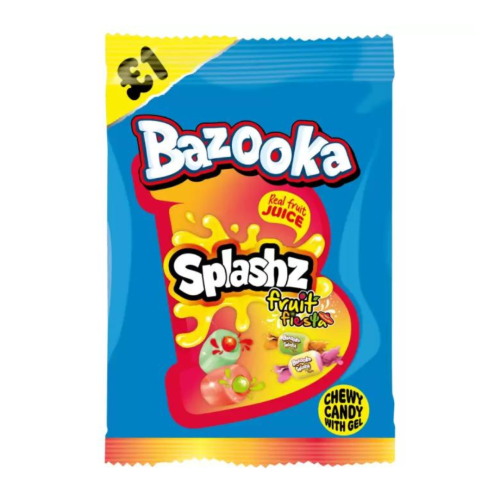 Bazooka Splashz Fruity Ã‚Â£1 PMP 12x120g