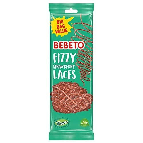 Bebeto Fizzy Strawberry Laces ã1 PMP 12x160g