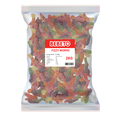 Bebeto Fizzy Worms 2Kg