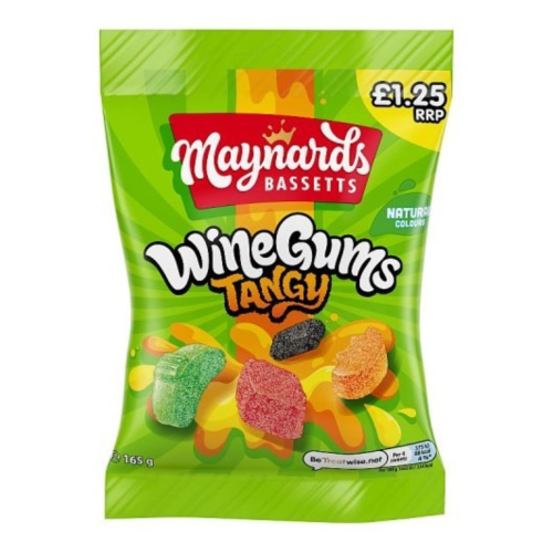Maynards Tangy Wine Gums ã1.25 PMP 12x165g