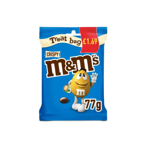 M&M Crispy Chocolate Bites Treat Bag Â£1.69 PMP 16x77g
