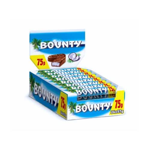 Bounty Milk Chocolate Bar PMP 89p 24x57g
