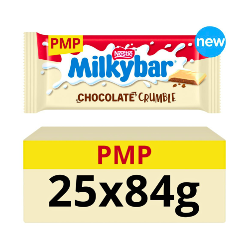 Nestle Milkybar White Chocolate Crumble Bar 25x84g &Acirc;&pound;1.65 PMP