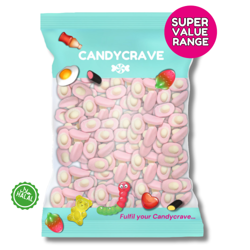 Candycrave Super Value Pink & White Mushrooms 1kg