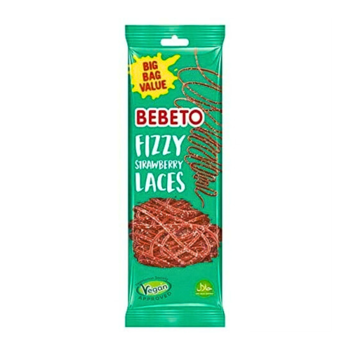 Bebeto Fizzy Strawberry Laces x 12 Count