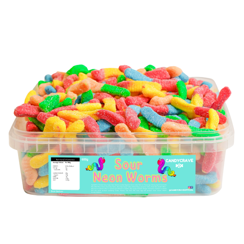 Fizzy Sour sweets shaped as worms 