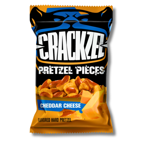 Crackzels Pretzel Pieces Cheddar Cheese 24x85g
