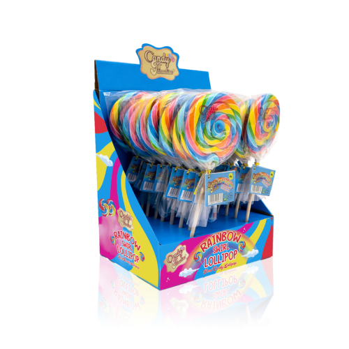 Candy Paradise Rainbow Swirl Lollipop 16x80g