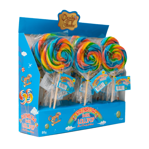 Rainbow Swirl Lollipop