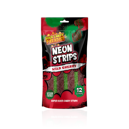 Candy Paradise Neon Strips Wild Cherry 12x130g