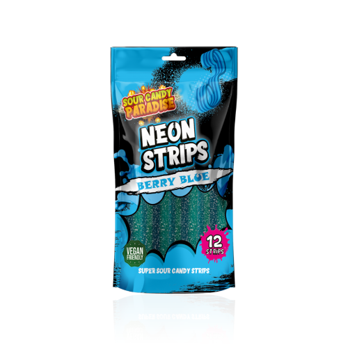 Candy Paradise Neon Strips Berry Blue 12x130g