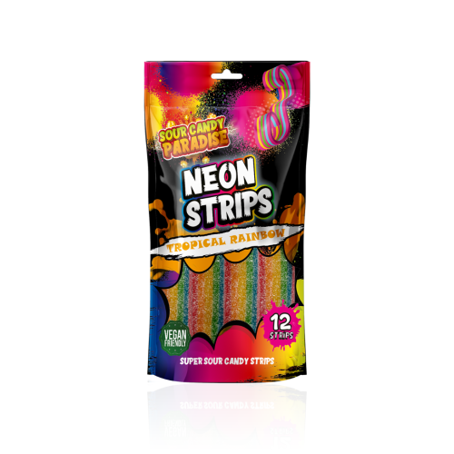 Candy Paradise Neon Strips Tropical Rainbow 12x130g