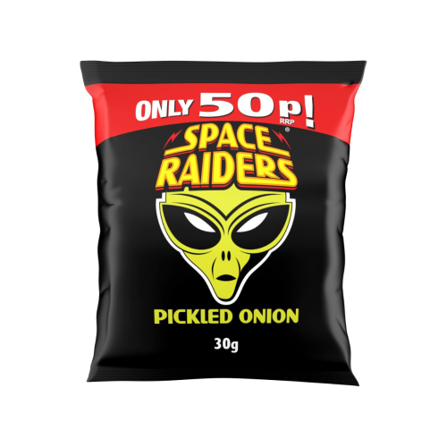 Space Raiders Pickled Onion Flavour Crisps 50p PMP 36x30g