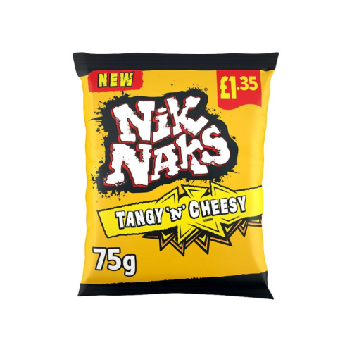 Nik Naks Tangy N Cheesy Crisps Â£1.35 PMP 20x75g
