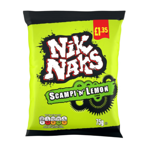 Nik Naks Scampi & Lemon Crisps &Acirc;&pound;1.35 PMP 20x75g