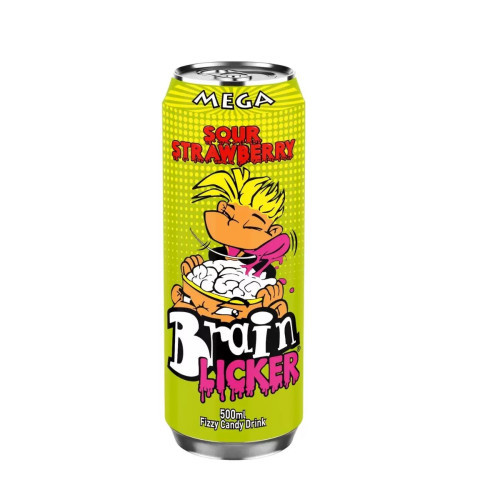 Mega Brain Licker Sour Strawberry 12x500ml