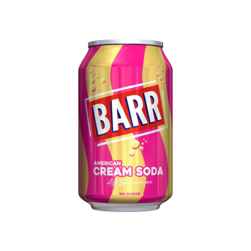 Barr Cream Soda Fizzy Drink Cans 24x330ml