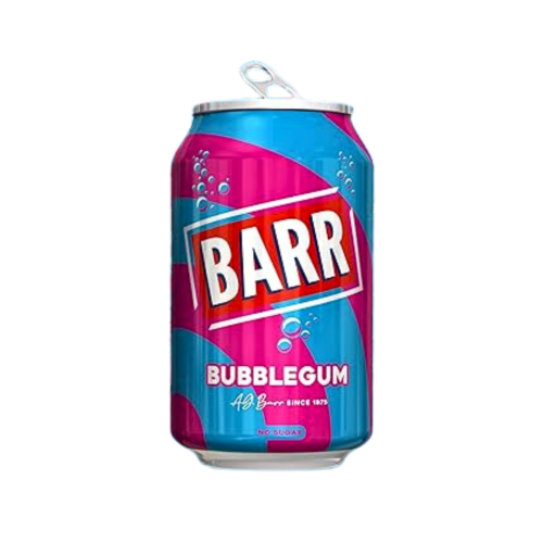 Barr Bubblegum Fizzy Drink Cans 24x330ml