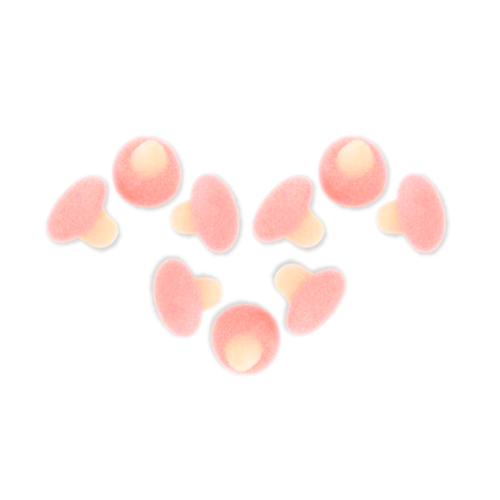 Dulceplus Mini Sugared Pink and White Mushrooms 1kg