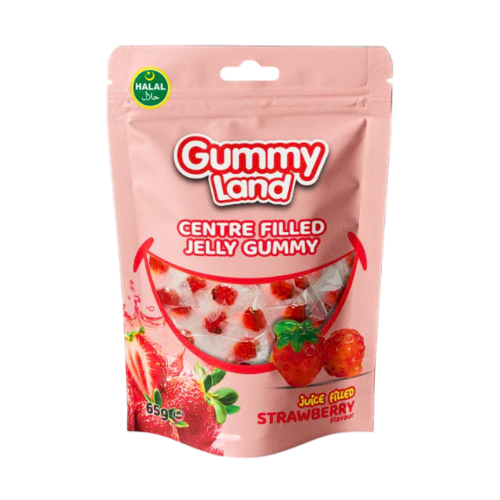 Gummy Land Jelly Filled Strawberry 12x65g