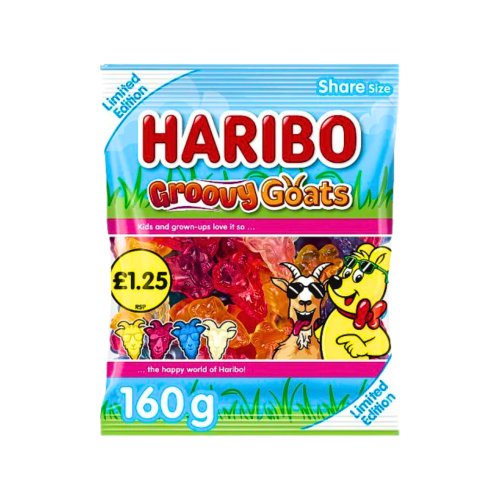 Haribo Groovy Goats 12x160g PMP Â£1.25
