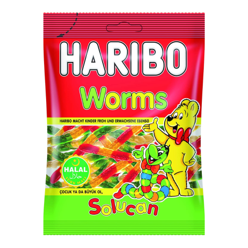Haribo Halal Worms 24x80g
