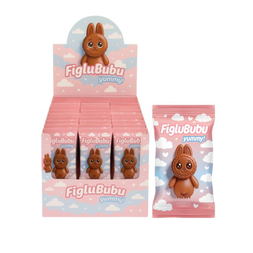 Chocolate Figlububu milk chocolate bunny packaging view