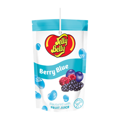 Jelly Belly Berry Blue Fruit Drink Pouch 8x200ml