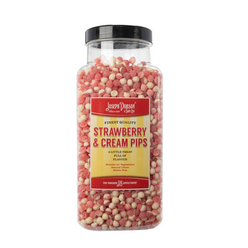 Dobson's Strawberry & Cream 2.72kg Pips Jar