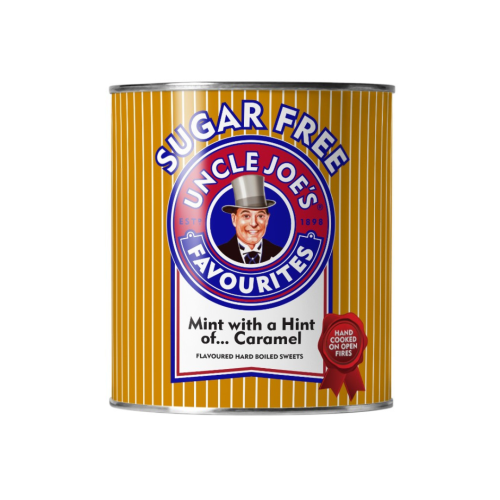 Uncle Joes Mint With a Hint Ofâ€¦Caramel - SUGAR FREE Tin