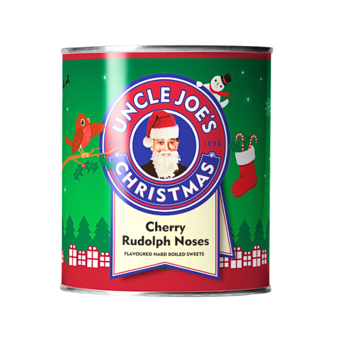 Uncle Joes Rudolph Noses Cherry Tin 120g