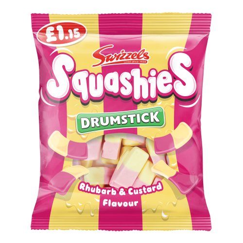 Swizzels Squashies Drumsticks Rhubarb & Custard Ã‚Â£1.15 PMP 12x120g