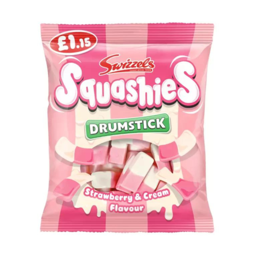 Swizzels Squashies Drumsticks Strawberry & Cream Ã‚Â£1.15 PMP 12x120g