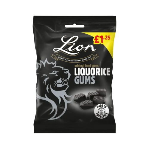 Lion Liquorice Gums PMP £1.25 12x130g