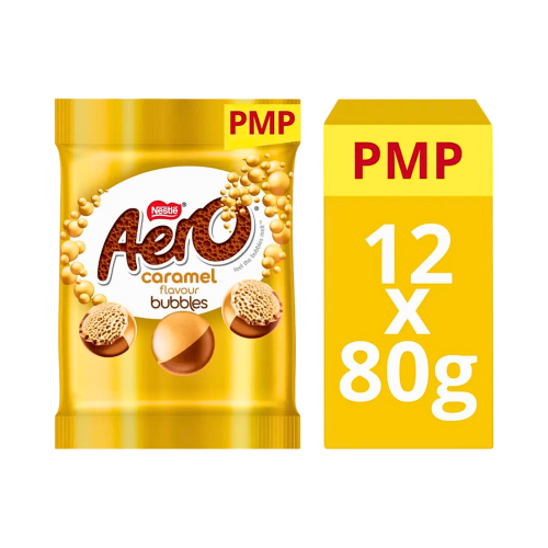 Nestle Aero Caramel Bubbles 12x80g PMP &Acirc;&pound;1.65