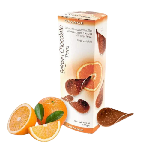 Belgian Orange Chocolate Thins 12x125g