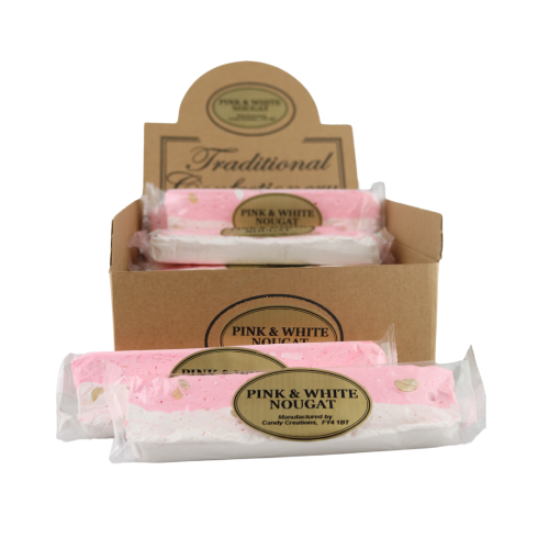 Traditional Confectionery Pink & White Nougat Bars 16x130g