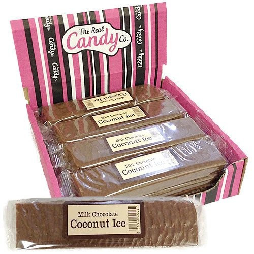 Real Candy Co Chocolate Coated Coconut Ice Bar 16x130g